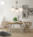 Baida lampa wisząca satynowy 3x60w e27 klosz matowo transparentny 33-16409 Candellux