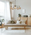 Lentini lampa wisząca patynowy 5x40w g9 klosz bursztynowy 35-16331 Candellux