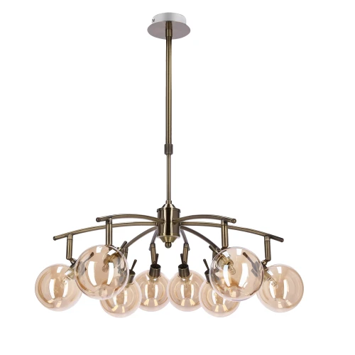 Lentini lampa wisząca patynowy 8x40w g9 klosz bursztynowy 38-16393 Candellux