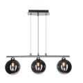 SOMUL lampa wisząca 3x20W G9 chrom klosze szklane 12 cm grafitowe nowoczesna elegancka oprawa oświetleniowa salon jadalnia kuchnia  33-44242 Candellux