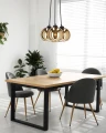 Trio lampa wisząca czarny 3x60w e27 klosz złoty 33-11961 Candellux