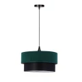 Solanto lampa wisząca czarny 1x60 e27 abażur duo 35+30 but.zieleń\złoto +czarny 31-19707 Candellux