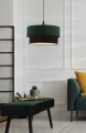 Solanto lampa wisząca czarny 1x60 e27 abażur duo 35+30 but.zieleń\złoto +czarny 31-19707 Candellux