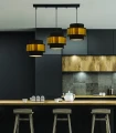 Prestige lampa wisząca czarny 3x40w e27 abażur czarny+złoty 33-17932 Candellux