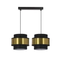 Prestige lampa wisząca czarny 2x40w e27 abażur czarny+złoty 32-17925 Candellux
