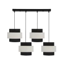 Benta lampa wisząca czarny 4x40w e27 abażur czarny+kremowy 34-17840 Candellux