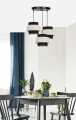 Benta lampa wisząca czarny talerz 3x40w e27 abażur czarny+kremowy 33-17833 Candellux