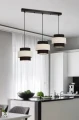 Benta lampa wisząca czarny 3x40w e27 abażur czarny+kremowy 33-17826 Candellux