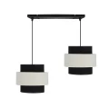 Benta lampa wisząca czarny 2x40w e27 abażur czarny+kremowy 32-17802 Candellux