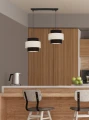 Benta lampa wisząca czarny 2x40w e27 abażur czarny+kremowy 32-17802 Candellux
