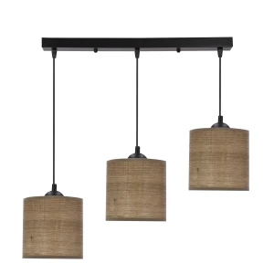 LEGNO LAMPA WISZĄCA CZARNY 15 3X40W E27 ABAŻUR ORZECHOWY 33-18335 Candellux