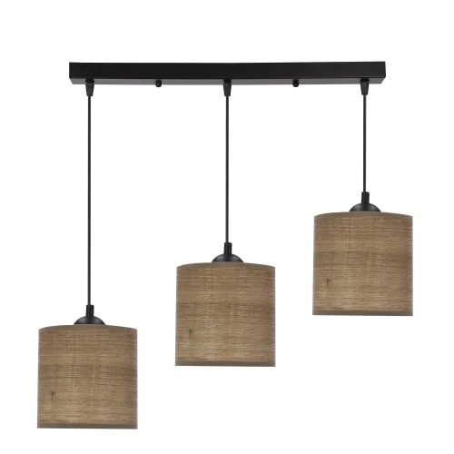 LEGNO LAMPA WISZĄCA CZARNY 15 3X40W E27 ABAŻUR ORZECHOWY 33-18335 Candellux