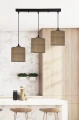 LEGNO LAMPA WISZĄCA CZARNY 15 3X40W E27 ABAŻUR ORZECHOWY 33-18335 Candellux