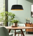 UMBRIA LAMPA WISZĄCA CZARNO DREWNIANA 1X24W LED KLOSZ BIAŁY 31-24183 Candellux