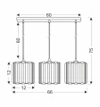 GLASSIA LAMPA WISZĄCA CZARNY 3X40 E27 KLOSZ CZARNY+KRYSZTAŁY BEZBARWNE 33-21120 Candellux