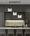 GLASSIA LAMPA WISZĄCA CZARNY 3X40 E27 KLOSZ CZARNY+KRYSZTAŁY BEZBARWNE 33-21120 Candellux