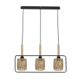 CROWN LAMPA WISZĄCA CZARNY 3X40W E27 ABAŻUR BEŻOWY 33-26781 Candellux