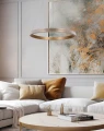 Hashim lampa wisząca 60cm złoty 34W LED kryształki bezbarwne 31-28440 Candellux