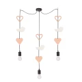 Trio hhh p lampa wisząca czarny 3x20W E27 iq kids różowy+biały 33-28488 Candellux