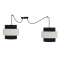 Benta p lampa wisząca czarny 2x40w e27 abażur czarny+kremowy 32-17857 Candellux