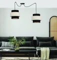 Benta p lampa wisząca czarny 2x40w e27 abażur czarny+kremowy 32-17857 Candellux