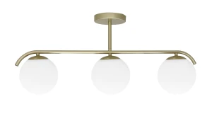 AMADEO lampa sufitowa mosiężny 3x40W E14 klosz biały 33-35424 Candellux