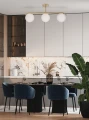 AMADEO lampa sufitowa mosiężny 3x40W E14 klosz biały 33-35424 Candellux