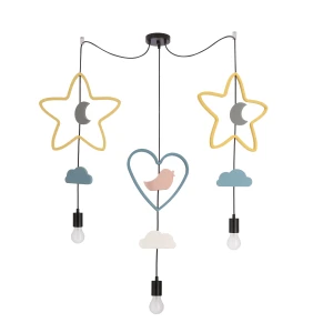 Trio shs p lampa wisząca czarny 3x20W E27 iq kids multi kolor 33-27528 Candellux
