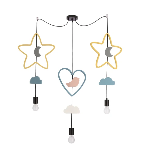 Trio shs p lampa wisząca czarny 3x20W E27 iq kids multi kolor 33-27528 Candellux