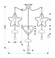 Trio shs p lampa wisząca czarny 3x20W E27 iq kids multi kolor 33-27528 Candellux
