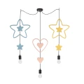 Trio shs p lampa wisząca czarny 3x20W E27 iq kids złoty+różowy+niebieski 33-27511 Candellux