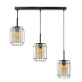 JONERA lampa wisząca czarny 3x40W E27 klosz  bursztynowy 33-49315 Candellux