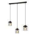 Glob lampa wisząca czarny+złoty 3x40w e27 klosz czarny 33-00378 Candellux