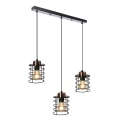 Glob lampa wisząca czarny+złoty 3x40w e27 klosz czarny 33-00378 Candellux