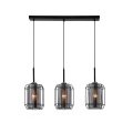 Jonera lampa wisząca czarny 3x40w e27 klosz dymiony 33-08435 Candellux