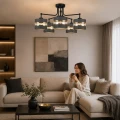 Andy lampa wisząca czarny 5x40w e27 abażur czarny+złoty 35-06158 Candellux