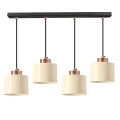 ALORA lampa wisząca czarny 4x60W E27 klosz biały 34-47946 Candellux
