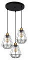 Primo lampa wisząca talerz czarny+złoty 3x60w e27 klosz czarny 33-06172 Candellux