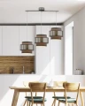 Hare lampa wisząca chromowy 3x60w e27 abażur szary+srebrny 33-18502 Candellux
