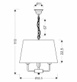 Pasteri lampa wisząca czarny matowy 3x40w e14 abażur beżowy 31-01351 Candellux