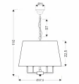Pasteri lampa wisząca czarny matowy 4x40w e14 abażur beżowy 31-01368 Candellux