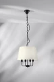 Pasteri lampa wisząca czarny matowy 4x40w e14 abażur beżowy 31-01368 Candellux