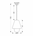 Africa lampa wisząca 40 czarny 1x40W E27 abażur beżowy+biały 31-26880 Candellux