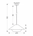 Africa lampa wisząca 50 czarny 1x40W E27 abażur beżowy+biały 31-26897 Candellux