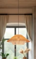 Africa lampa wisząca 50 czarny 1x40W E27 abażur beżowy+biały 31-26897 Candellux