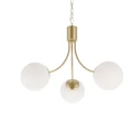 Lampa wisząca Dani złota 3x40W E14 – elegancka oprawa z białym kloszem do salonu i jadalni 33-47779 Candellux