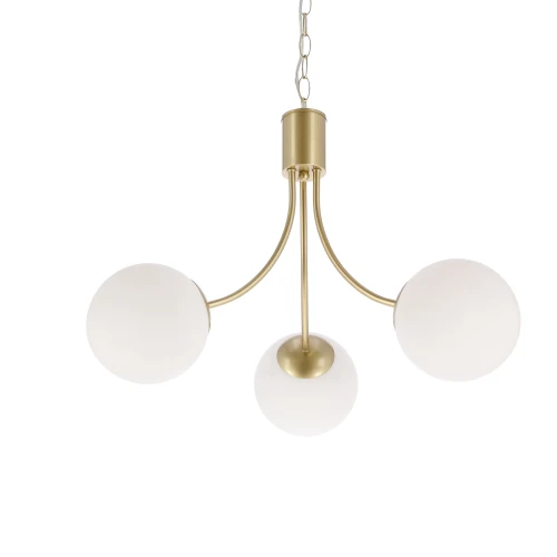 Lampa wisząca Dani złota 3x40W E14 – elegancka oprawa z białym kloszem do salonu i jadalni 33-47779 Candellux