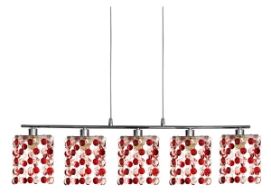 CLASSIC ZWIS 5X40W G9 CZERWONY 35-59300 Candellux
