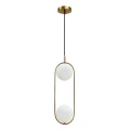 Cordel lampa wisząca złoty szczotkowany 2x28W G9 klosz biały 32-26279 Candellux