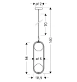 Cordel lampa wisząca złoty szczotkowany 2x28W G9 klosz biały 32-26279 Candellux